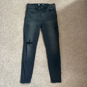 KUT From the Kloth Connie High Rise Ankle Skinny Jeans Black Size 2 26
